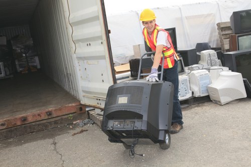 Waste clearance services handling building debris